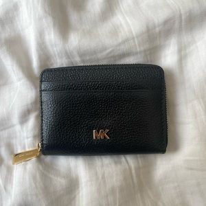 Michael Kors zip around wallet/card case in Black